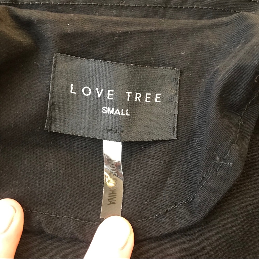 Love Tree Black Utility Jacket Lightweight Small - Picture 7 of 9